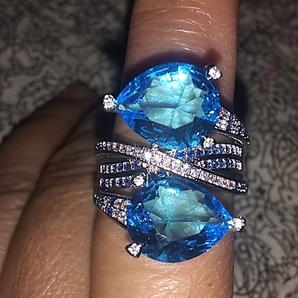 Luxurious!/AQUAMARINE RING SZE,7.🤗😍 - Picture 8 of 8